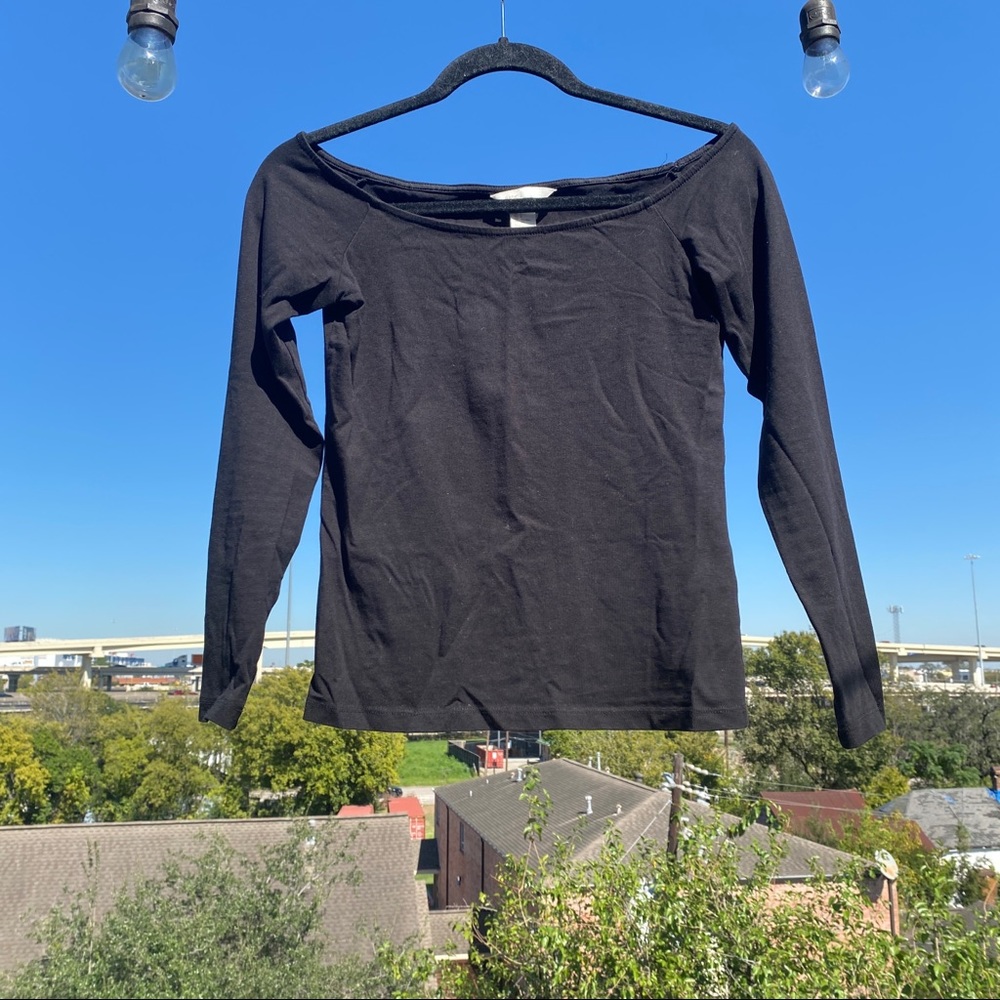 Black fitted off the shoulder top